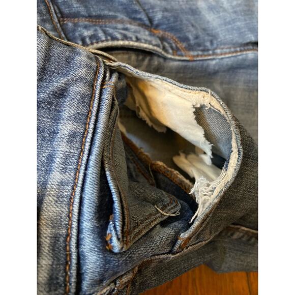 LEVI'S 'Perfect Waist 525 Straight Leg' Distressed Jeans sz W29 x L30 - Picture 3 of 13